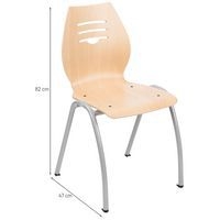 Chaise Java 4 pieds non accrochable Acier - Image 6