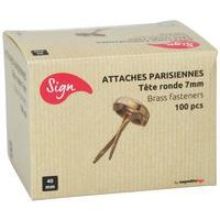 Attaches parisiennes laiton 40 mm - Image 3