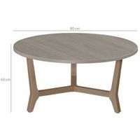 Table basse Zélos Ø 80 cm 1 plateau hêtre/chêne foncé - Image 4