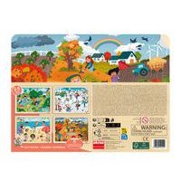 Lot de 4 puzzles 'Les saisons' de 15 pièces en bois. - Image 2