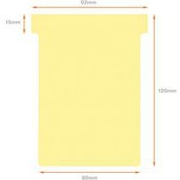 Lot de 100 Fiches T Nobo Indice 3 jaunes - Image 3