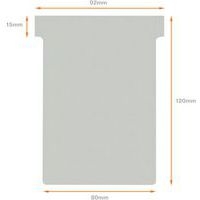 Lot de 100 Fiches T Nobo Indice 3 grises - Image 2