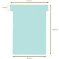 Lot de 100 Fiches T Nobo Indice 3 bleues - Image 2