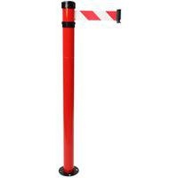Poteau de balisage Rouge à fixer au sol Sangle de 2 m Rouge/blanc - Image principale