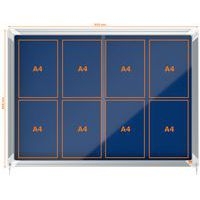 Vitrine d'affichage en feutre -  8xA4 - Premium Plus - Nobo - Image 6