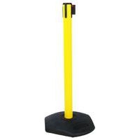 Kit socle et poteau PVC à sangle - jaune/noir - 90 cm - Image 3