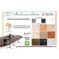 Table carrée plateau mélaminé pivotant Axe - Manutan Expert - Image 10