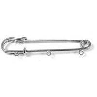 Epingles kilt argenté à 3 anneaux 76mm (lot de 10) - Image principale