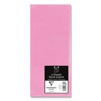 Sachet 6 feuilles papier de soie 50x70 cm rose - Image principale