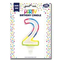 Bougie chiffre pailletée, 2 - Image principale