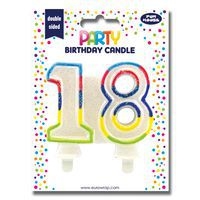 Bougie nombre pailletée, 18 - Image principale