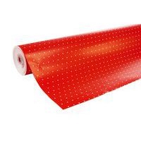 Rouleau papier cadeau 60g, 50x0,70m Pois fd rouge - Image principale