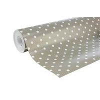 Rouleau papier cadeau 80g 50x0,70m Pois fd taupe - Image principale