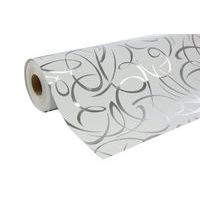 Rouleau papier cadeau 80g 50x0,70m Arabesques argentées - Image principale