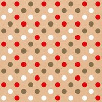 Rouleau kraft brut 70g, 50x0,70m Noël pois rouge blanc or - Image 2