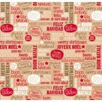 Rouleau kraft brut 70g, 50x0,70m Mots de Noël - Image 2