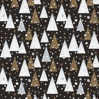 Rouleau papier cadeau 60g, 50x0,70m Sapin fond noir - Image 3