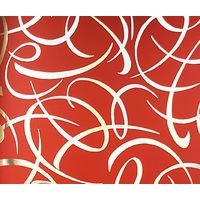 Rouleau papier cadeau 80g 50x0,70m Arabesques rouges - Image 2