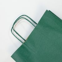 Paquet de 25 sacs kraft vergé 100g, 22x10x27cm, Vert - Image 2