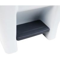 Poubelle mobile à pédale 60 L blanc couvercle blanc - Image 9