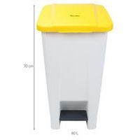 Poubelle mobile à pédale - 60 L - Manutan Expert - Image 2