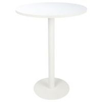 Table de réunion haute Easy Office pied métal Ø 80 cm Blanc - Manutan Expert - Image principale