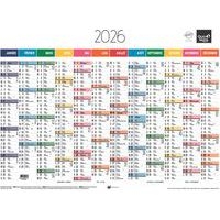 Lot de 10 Calendrier annuel horizontal 55x40,5 fr arc ciel p10 - Image principale