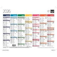 Lot de 10 Calendrier banque fr arc en ciel par 10 - 27x21cm - Image principale