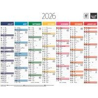 Lot de 10 Calendrier banque fr arc en ciel par 10 - 43x33,5cm - Image 2
