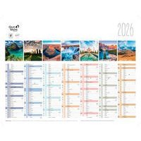 Lot de 10 Calendrier fantaisie fr la terre par 10 - 43x33,5cm - Image 2