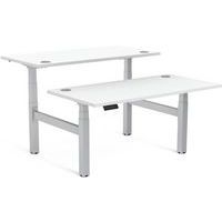 Bureau bench réglable Cambio-Piètement gris 120cm Blanc - Image principale