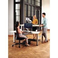 Bureau bench réglable Cambio-Piètement gris 160cm Chêne - Image 2