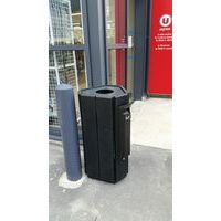 Poubelle Parc Hexagonale, porte sac 100 L Coloris marron - Image 2