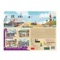 Lot de 4 puzzles 'Les transports' de 35 pièces en bois. - Image 4