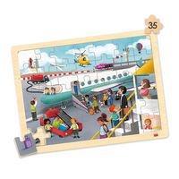 Lot de 4 puzzles 'Les transports' de 35 pièces en bois. - Image 5