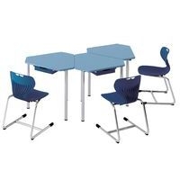 Chaise Coque Mahia2 appui sur table acier - Manutan Expert - Image 3