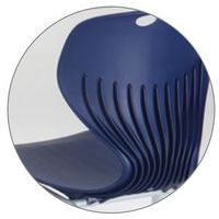 Chaise Coque Mahia2 4 pieds à roulettes acier - Manutan Expert - Image 2