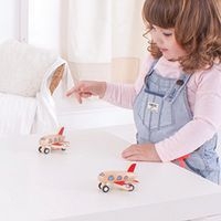 Avion à tirer en bois - BIGJIGS Toys - Lot de 4 - Image 2