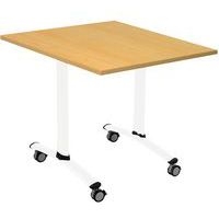 Table carrée plateau mélaminé pivotant Axe - Manutan Expert - Image 9