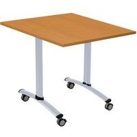 Table carrée plateau mélaminé pivotant Axe - Manutan Expert - Image 8