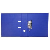 Classeur à levier plastique A4 dos: 75mm avec œillets de blocage et porte-étiquettes - Bleu - Image 4