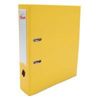 Classeur à levier plastique A4 dos: 75mm avec œillets de blocage et porte-étiquettes - Jaune - Image principale