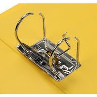Classeur à levier plastique A4 dos: 75mm avec œillets de blocage et porte-étiquettes - Jaune - Image 2
