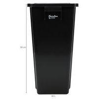 Collecteur tri sélectif sans couvercle noir 60 L thumbnail image 2