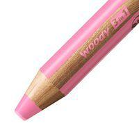 Crayon multi-talents STABILO woody 3in1 rose - Image 2