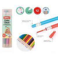 Tube 12 crayons porte-mine couleur rechargeables thumbnail image 2