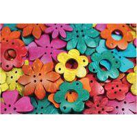 Sachet 150g fleurs pendentif en coquille de coco