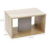 Table basse Identité sur patins Argent/Chêne - Image 5