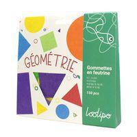 Assortiment 150 gommettes géométriques en feutrine - Image 3