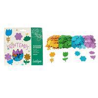 Lot 200 gommettes ø 3,5 cm en mousse scintillante printemps - Image principale